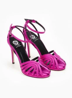 Πέδιλα με μπαρέτα υφασμάτινα ρετρό Tfp - Magenta 11 Πέδιλα με μπαρέτα υφασμάτινα ρετρό Tfp - Magenta -The Fashion Project κατάστημα pedila retro saten me mpareta tfp 108635 l0u4