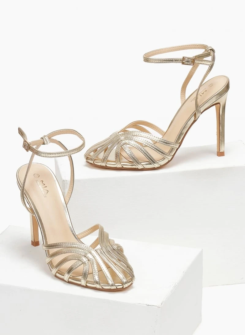 The Fashion Project Πέδιλα με μπαρέτα σε μεταλλικές αποχρώσεις - Χρυσό 2 The Fashion Project Πέδιλα με μπαρέτα σε μεταλλικές αποχρώσεις - Χρυσό - Image 2