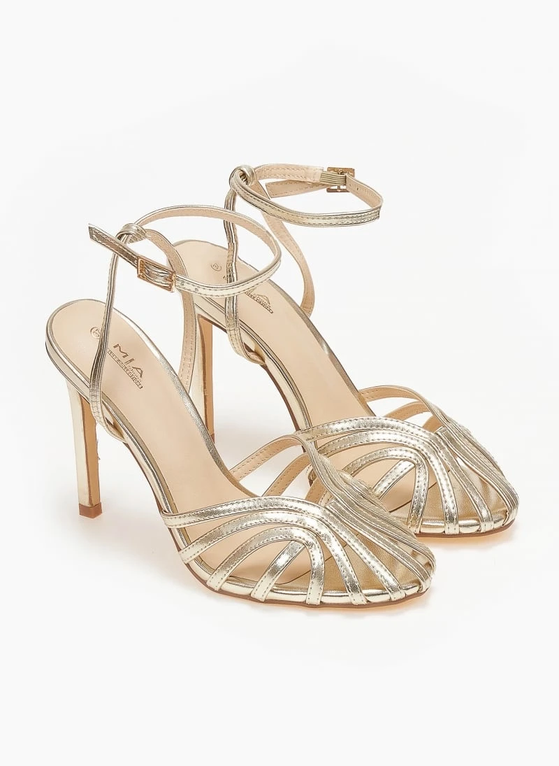 The Fashion Project Πέδιλα με μπαρέτα σε μεταλλικές αποχρώσεις - Χρυσό 4 The Fashion Project Πέδιλα με μπαρέτα σε μεταλλικές αποχρώσεις - Χρυσό - Image 4