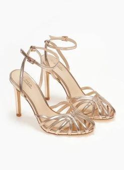 The Fashion Project Πέδιλα με μπαρέτα σε μεταλλικές αποχρώσεις - Χαλκός -The Fashion Project κατάστημα pedila retro se metallikes apoxrwseis 110715 j0iw