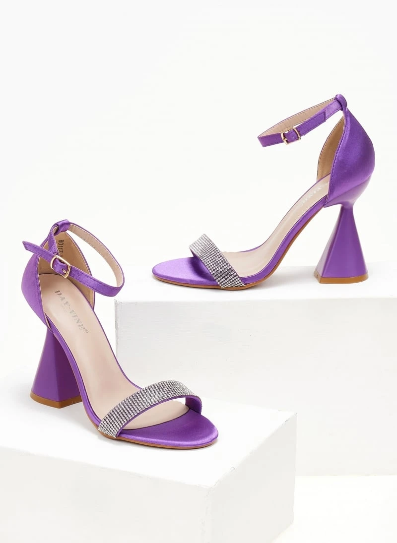 The Fashion Project Πέδιλα με μπαρέτα και στρας - Μωβ 7 The Fashion Project Πέδιλα με μπαρέτα και στρας - Μωβ - Image 7