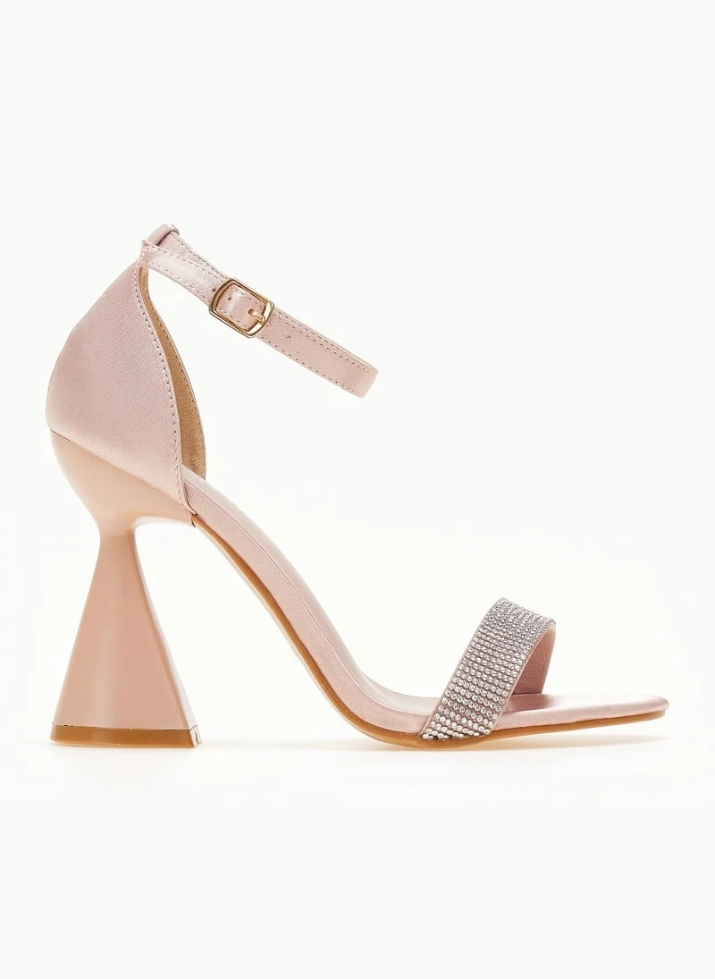 The Fashion Project Πέδιλα με μπαρέτα και στρας - Σομόν 2 The Fashion Project Πέδιλα με μπαρέτα και στρας - Σομόν - Image 2