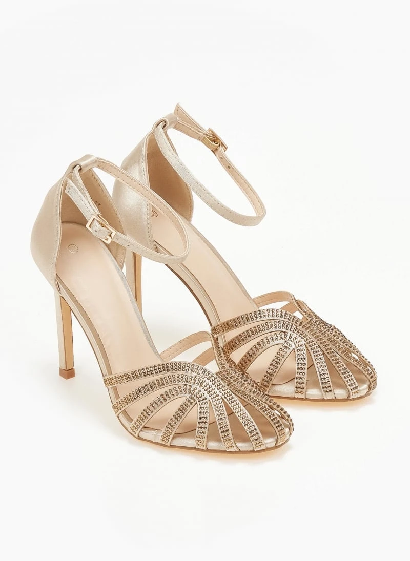 The Fashion Project Πέδιλα με μπαρέτα υφασμάτινα - Χρυσό 3 The Fashion Project Πέδιλα με μπαρέτα υφασμάτινα - Χρυσό - Image 3