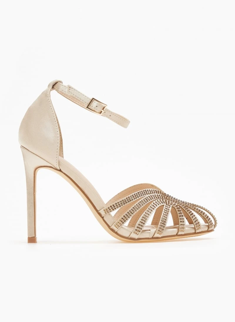 The Fashion Project Πέδιλα με μπαρέτα υφασμάτινα - Χρυσό 2 The Fashion Project Πέδιλα με μπαρέτα υφασμάτινα - Χρυσό - Image 2