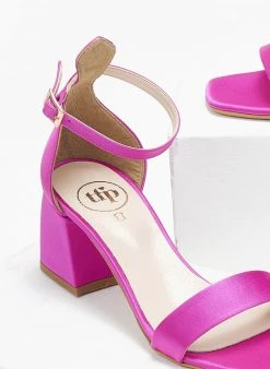 Πέδιλα με μπαρέτα σατέν Tfp - Φούξια -The Fashion Project κατάστημα pedila saten me mpareta tfp 110894 k908