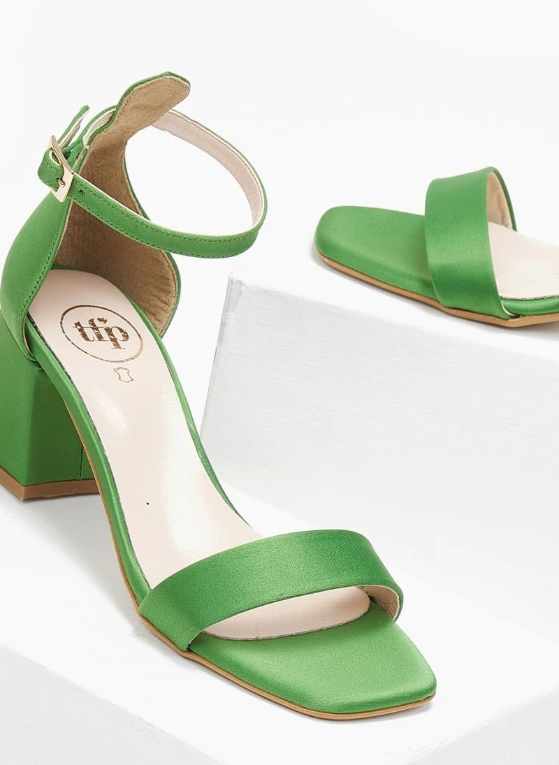 Πέδιλα με μπαρέτα σατέν Tfp - Πράσινο 3 Πέδιλα με μπαρέτα σατέν Tfp - Πράσινο - Image 3