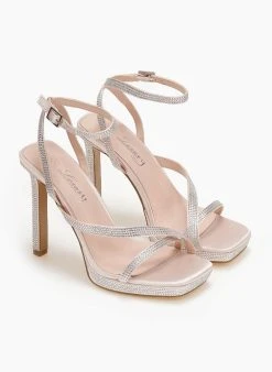 The Fashion Project Πέδιλα με στρας σατέν - Μπεζ 7 The Fashion Project Πέδιλα με στρας σατέν - Μπεζ -The Fashion Project κατάστημα pedila saten me strass 110866 lkeg