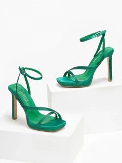 The Fashion Project Πέδιλα με στρας σατέν - Πράσινο 6 The Fashion Project Πέδιλα με στρας σατέν - Πράσινο -The Fashion Project κατάστημα pedila saten me strass 110867 fob9