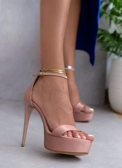 Estil Πέδιλα με μπαρέτα υφασμάτινα Tfp - Nude