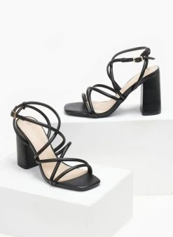 The Fashion Project Πέδιλα σε μεταλλικά χρώματα - Μαύρο -The Fashion Project κατάστημα pedila se metallika xrwmata 110594 8pn0