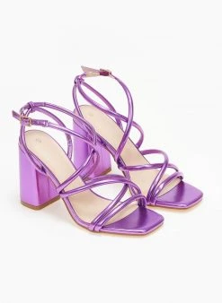 The Fashion Project Πέδιλα σε μεταλλικά χρώματα - Μωβ ανοιχτό 11 The Fashion Project Πέδιλα σε μεταλλικά χρώματα - Μωβ ανοιχτό -The Fashion Project κατάστημα pedila se metallika xrwmata 110598 pcma