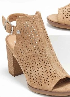 Xti Footwear Πέδιλα Suede με διάτρητο σχέδιο Xti 141391 - Τάουπε -The Fashion Project κατάστημα pedila suede me diatrito sxedio xti 141391 110934 px9p