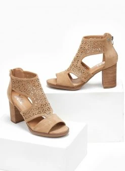 Xti Footwear Πέδιλα Suede με φερμουάρ Xti141392 - Τάουπε -The Fashion Project κατάστημα pedila suede me fermouar xti141392 110938 hkpn