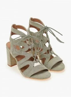 The Fashion Project Πέδιλα Lace Up Suede - Βεραμάν -The Fashion Project κατάστημα pedila suede me kordonia 103978 k5av