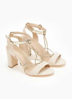 The Fashion Project Πέδιλα Suede με λεπτά λουράκια - Μπεζ -The Fashion Project κατάστημα pedila suede me lepta lourakia 111658 aslx