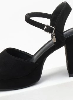 Xti Footwear Πέδιλα Suede με μπαρέτα Xti 141471 - Μαύρο -The Fashion Project κατάστημα pedila suede me mpareta xti 141471 110478 tn5o