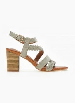 The Fashion Project Πέδιλα με μπαρέτα Suede - Βεραμάν