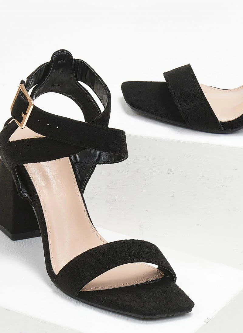 The Fashion Project Πέδιλα Suede με χιαστί δέσιμο - Μαύρο 4 The Fashion Project Πέδιλα Suede με χιαστί δέσιμο - Μαύρο - Image 4