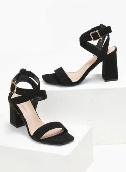 The Fashion Project Πέδιλα Suede με χιαστί δέσιμο - Μαύρο 6 The Fashion Project Πέδιλα Suede με χιαστί δέσιμο - Μαύρο -The Fashion Project κατάστημα pedila suede me xiasti desimo 111650 yg6m