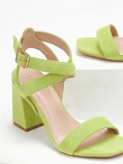 The Fashion Project Πέδιλα Suede με χιαστί δέσιμο - Lime 12 The Fashion Project Πέδιλα Suede με χιαστί δέσιμο - Lime -The Fashion Project κατάστημα pedila suede me xiasti desimo 111652 k105