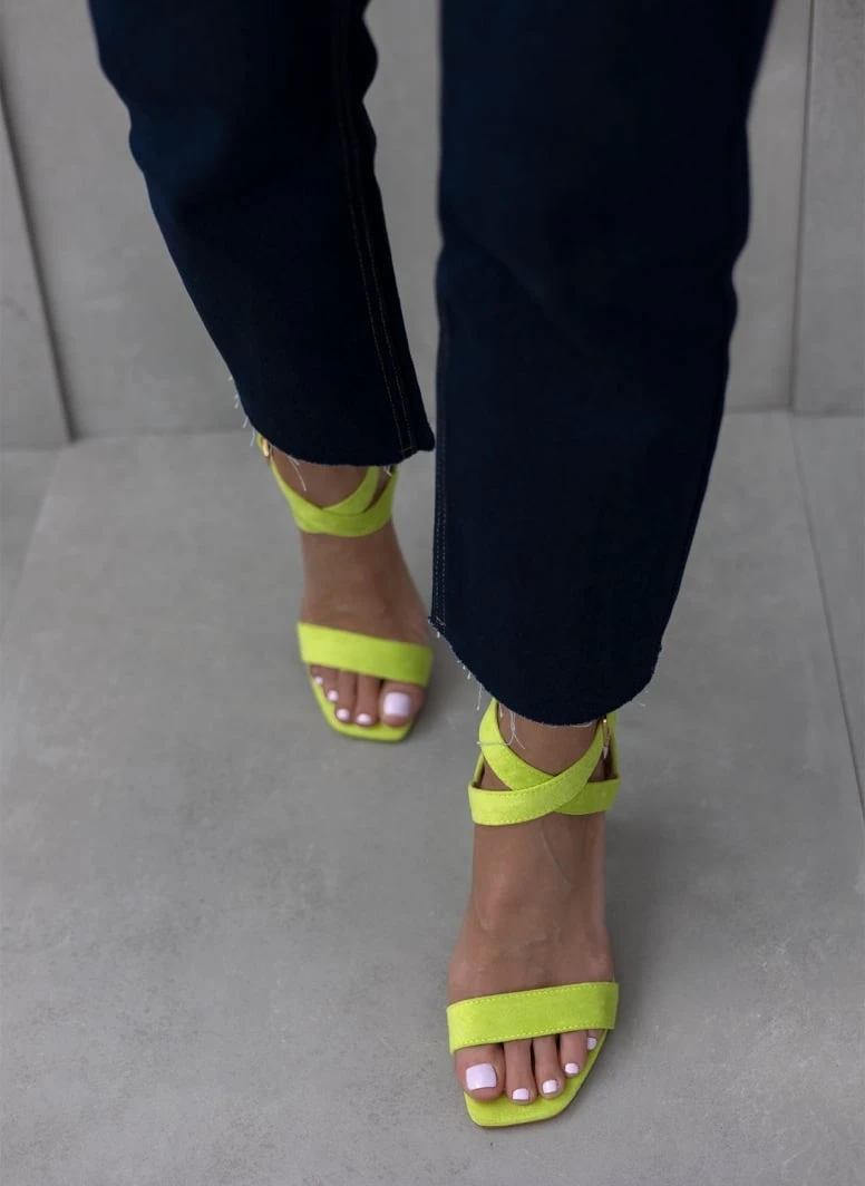 The Fashion Project Πέδιλα Suede με χιαστί δέσιμο - Lime 7 The Fashion Project Πέδιλα Suede με χιαστί δέσιμο - Lime - Image 7