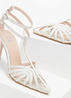 Πέδιλα με μπαρέτα ρετρό Tfp - Λευκό 12 Πέδιλα με μπαρέτα ρετρό Tfp - Λευκό -The Fashion Project κατάστημα pedila tfp me dipli mpareta 103571 k6km