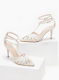 Πέδιλα με μπαρέτα ρετρό Tfp - Λευκό 9 Πέδιλα με μπαρέτα ρετρό Tfp - Λευκό -The Fashion Project κατάστημα pedila tfp me dipli mpareta 103571 y1bj