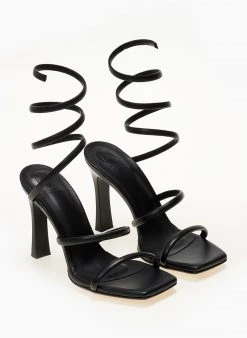 Πέδιλα Lace Up Tfp - Μαύρο -The Fashion Project κατάστημα pedila tfp me elasma kai krustalla 104690 y5ch