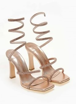 Πέδιλα Lace Up Tfp - Χαλκός -The Fashion Project κατάστημα pedila tfp me elasma kai krustalla 104692 tbw6