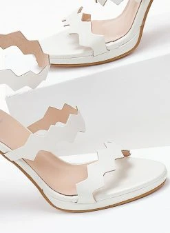 Πέδιλα με φιάπα και φερμουάρ Tfp - Λευκό -The Fashion Project κατάστημα pedila tfp me fermouar sto pisw meros 104270 5vkg