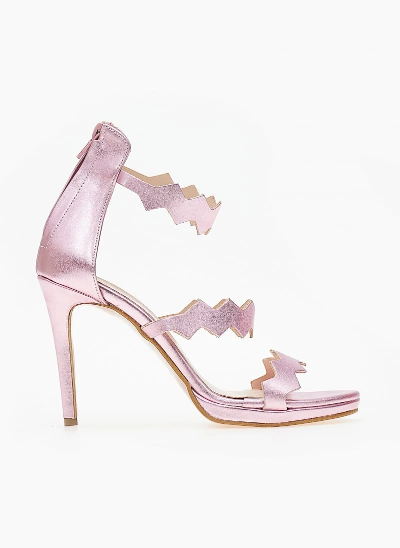 Πέδιλα με φιάπα και φερμουάρ Tfp - Ροζ 1 Πέδιλα με φιάπα και φερμουάρ Tfp - Ροζ