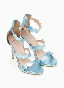 Πέδιλα με φιάπα και φερμουάρ Tfp - Γαλάζιο -The Fashion Project κατάστημα pedila tfp me fermouar sto pisw meros 104272 9gkf