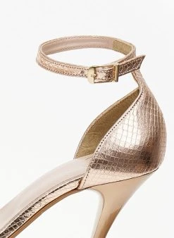 Πέδιλα με μπαρέτα και Pattern Tfp - Χαλκός -The Fashion Project κατάστημα pedila tfp me kleisti fterna 105135 0r2m