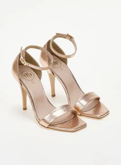 Πέδιλα με μπαρέτα και Pattern Tfp - Χαλκός -The Fashion Project κατάστημα pedila tfp me kleisti fterna 105135 4po0