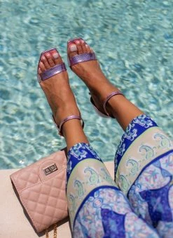 Πέδιλα με μπαρέτα και Pattern Tfp - Ροζ -The Fashion Project κατάστημα pedila tfp me kleisti fterna 105259 3o78