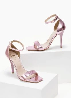 Πέδιλα με μπαρέτα και Pattern Tfp - Ροζ -The Fashion Project κατάστημα pedila tfp me kleisti fterna 105259 6yv2