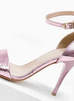 Πέδιλα με μπαρέτα και Pattern Tfp - Ροζ -The Fashion Project κατάστημα pedila tfp me kleisti fterna 105259 8cm0