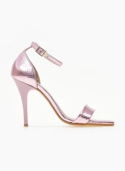 Πέδιλα με μπαρέτα και Pattern Tfp - Ροζ -The Fashion Project κατάστημα pedila tfp me kleisti fterna 105259 gttb