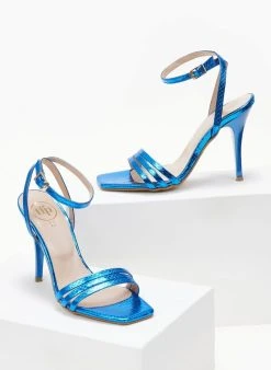 Πέδιλα με μπαρέτα και Pattern στα λουράκια Tfp - Μπλε -The Fashion Project κατάστημα pedila tfp me patten fidi 105171 5xpx