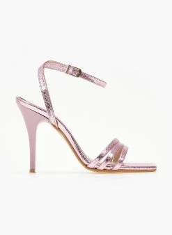 Πέδιλα με μπαρέτα και Pattern στα λουράκια Tfp - Ροζ -The Fashion Project κατάστημα pedila tfp me patten fidi 105252 443l