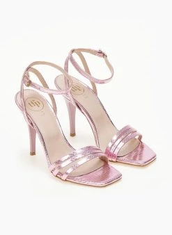 Πέδιλα με μπαρέτα και Pattern στα λουράκια Tfp - Ροζ -The Fashion Project κατάστημα pedila tfp me patten fidi 105252 b5pk