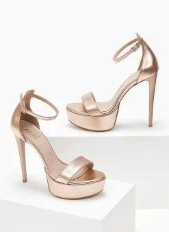 Estil Πέδιλα με φιάπα και μπαρέτα Tfp - Χαλκός -The Fashion Project κατάστημα pedila tfp me psilo takouni 104195 c02m