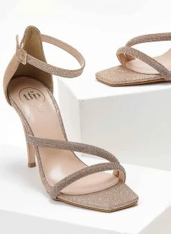 Πέδιλα με στρας Tfp - Χαλκός -The Fashion Project κατάστημα pedila tfp me strass 104693 7m9z