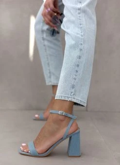 The Fashion Project Πέδιλα υφασμάτινα με μπαρέτα - Μπλε Denim