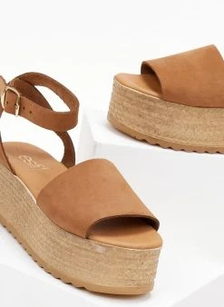 Flatforms Nubuck με μπαρέτα Estil - Πούρο -The Fashion Project κατάστημα platformes nubuck estil me fardia fasa 104955 0hkz