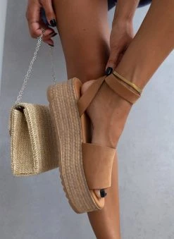 Flatforms Nubuck με μπαρέτα Estil - Πούρο -The Fashion Project κατάστημα platformes nubuck estil me fardia fasa 104955 363p