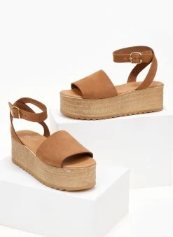 Flatforms Nubuck με μπαρέτα Estil - Πούρο -The Fashion Project κατάστημα platformes nubuck estil me fardia fasa 104955 yfu4