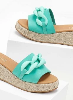 The Fashion Project Flatforms Nubuck με αλυσίδα - Βεραμάν -The Fashion Project κατάστημα platformes nubuck estil me kokalini alusida 104190 d11w