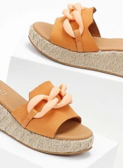 The Fashion Project Flatforms Nubuck με αλυσίδα - Πορτοκαλί 9 The Fashion Project Flatforms Nubuck με αλυσίδα - Πορτοκαλί -The Fashion Project κατάστημα platformes nubuck estil me kokalini alusida 104275 w4rz