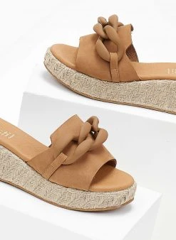 The Fashion Project Flatforms Nubuck με αλυσίδα - Πούρο 6 The Fashion Project Flatforms Nubuck με αλυσίδα - Πούρο -The Fashion Project κατάστημα platformes nubuck estil me kokalini alusida 104276 dv4k